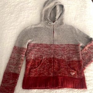 Roxy Angora/Silk Zip Up Hoodie Sweater Sz XS
